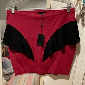 Ruffled Pull on Mini Skirt